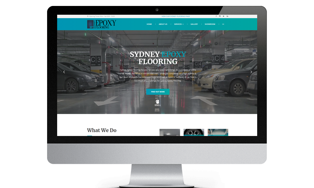 ETECH Computers' web design Portfolio - Client Sydney Epoxy Flooring